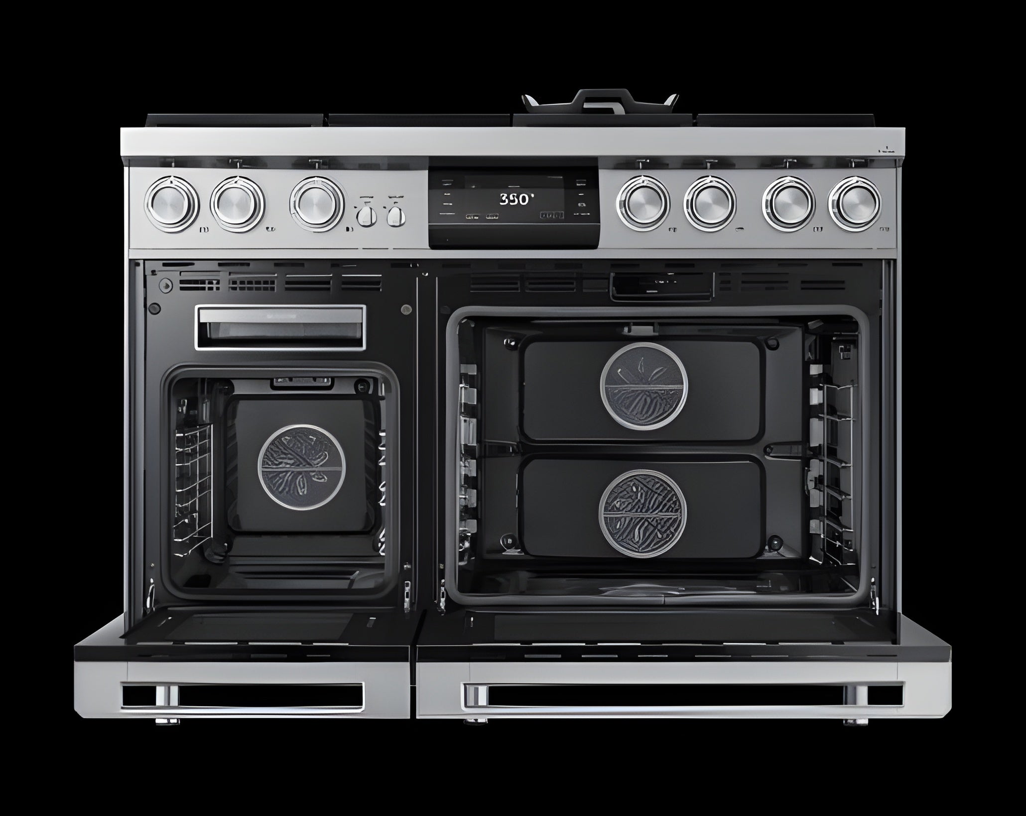 DACOR 48" Pro Dual-Fuel Steam Range, Silver Stainless Steel, Natural Gas & Liquid Propane - DOP48C96DLS-KT