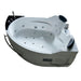 EAGO 5.5 ft Left Corner Acrylic White Whirlpool Bathtub for Two AM113ETL-L