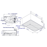 EAGO 6 ft Left Corner Acrylic White Whirlpool Bathtub for Two AM124ETL-L