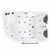 EAGO 6 ft Left Corner Acrylic White Whirlpool Bathtub for Two AM124ETL-L