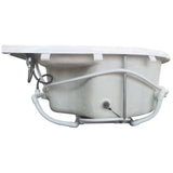 EAGO 6 ft Right Corner Acrylic White Whirlpool Bathtub for Two AM124ETL-R