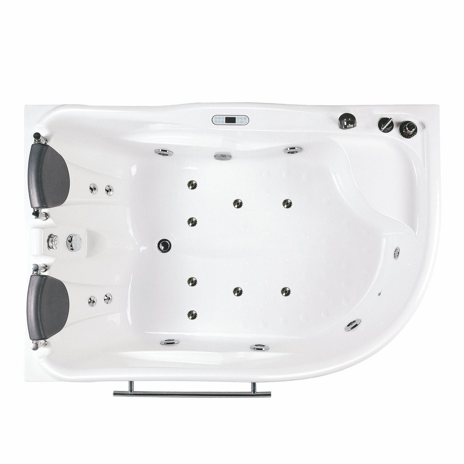 EAGO 6 ft Right Corner Acrylic White Whirlpool Bathtub for Two AM124ETL-R