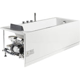 EAGO 5 ft Acrylic White Rectangular Whirlpool Bathtub w/ Fixtures AM154ETL-R5