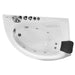 EAGO 59" Single Person Corner White Acrylic Whirlpool Bath Tub AM161-L