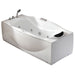 EAGO 6 ft Left Drain Acrylic White Whirlpool Bathtub w/ Fixtures AM189ETL-L