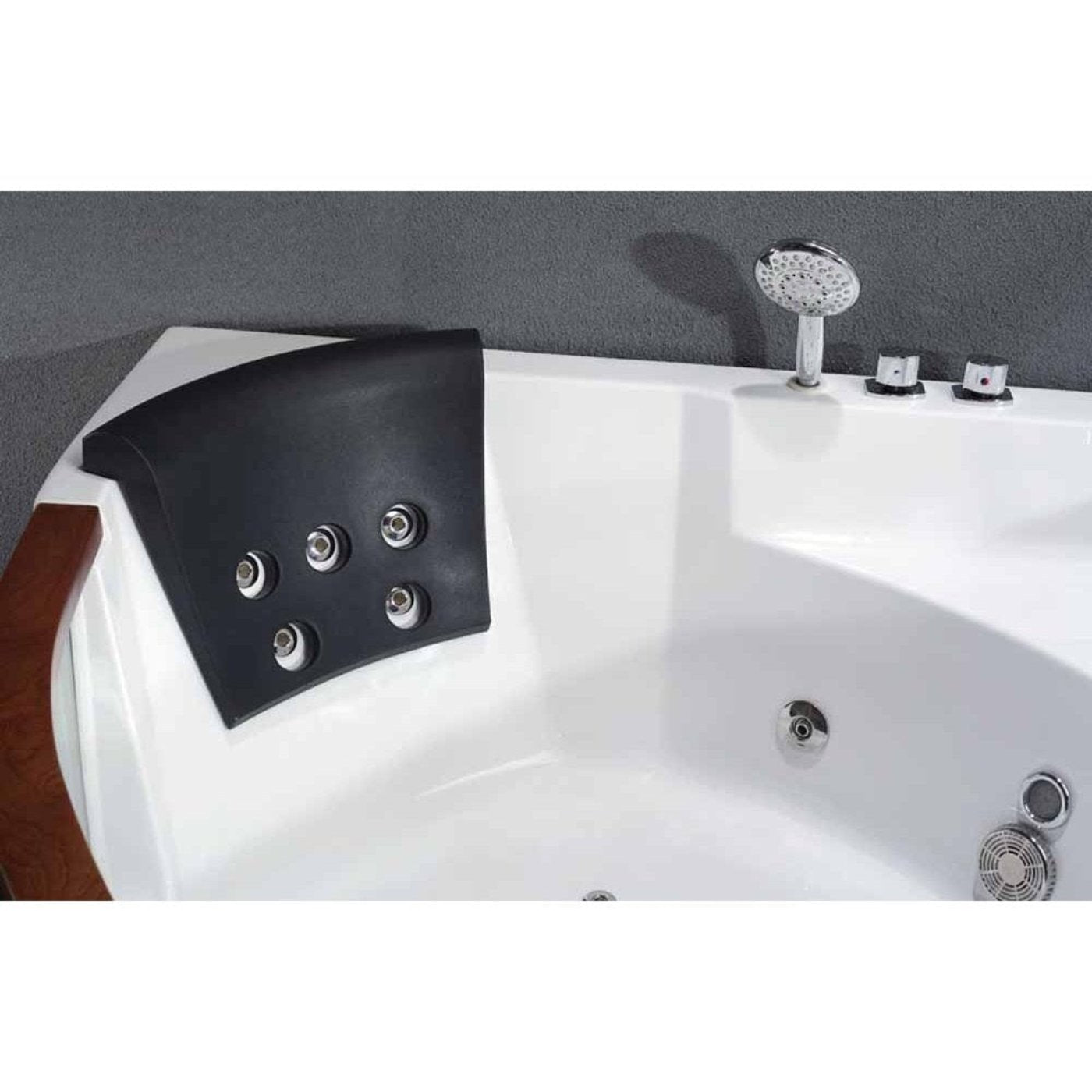 EAGO 5 ft Clear Rounded Corner Acrylic Whirlpool Bathtub for Two AM197ETL