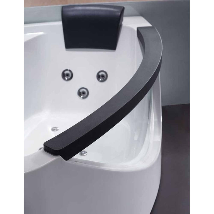 EAGO 5 ft Clear Rounded Left Corner Acrylic Whirlpool Bathtub AM198ETL-L