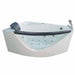 EAGO 5 ft Clear Rounded Right Corner Acrylic Whirlpool Bathtub AM198ETL-R