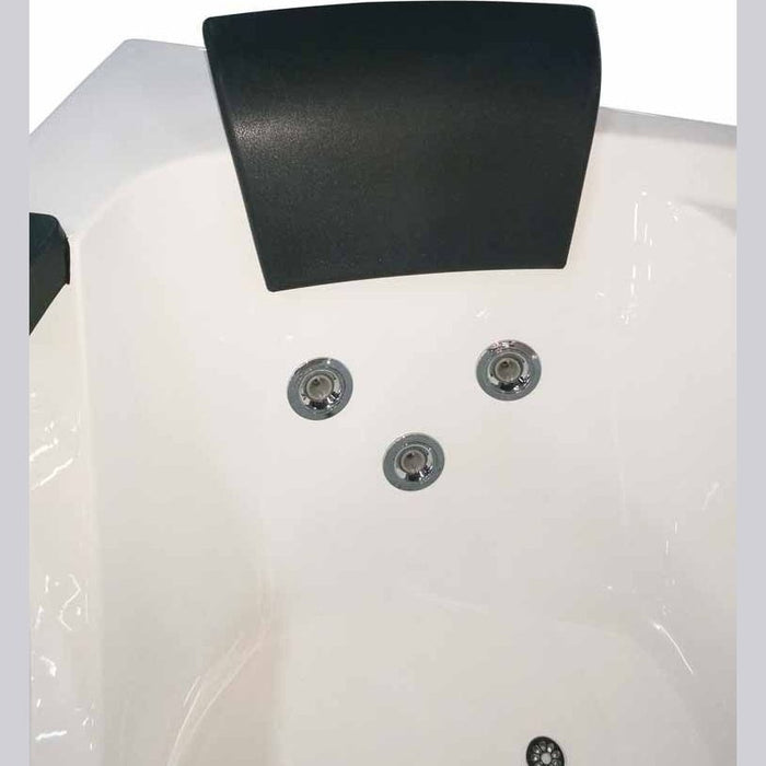 EAGO 5 ft Clear Rounded Right Corner Acrylic Whirlpool Bathtub AM198ETL-R