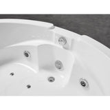 EAGO 5 ft Corner Acrylic White Waterfall Whirlpool Bathtub for Two AM505ETL