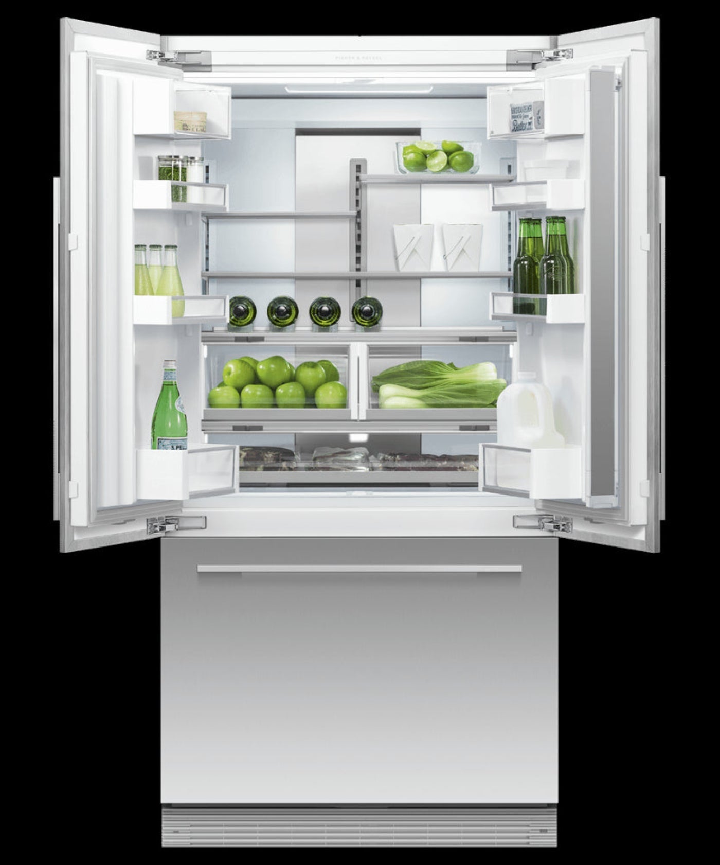 FISHER & PAYKEL RS36A72J1N Integrated French Door Refrigerator Freezer, 36", Ice - RS36A72J1N-KT