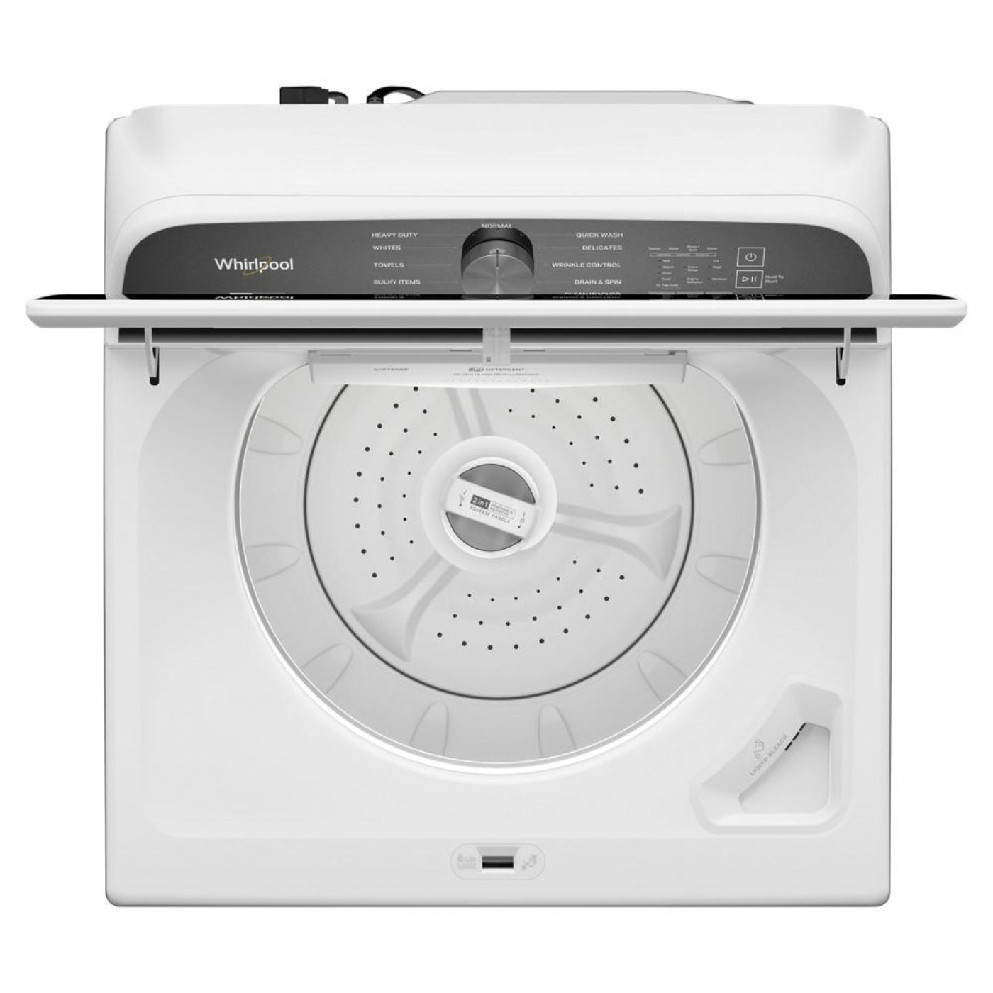 WHIRLPOOL WTW6157PW 5.2-5.3 Cu. Ft. Whirlpool® Top Load Washer with Removable Agitator - WTW6157PW-KT