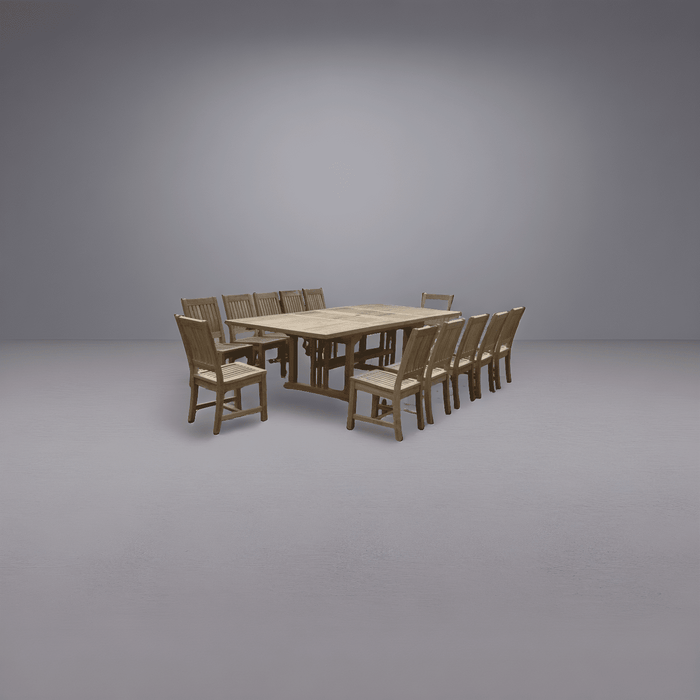 Anderson Teak Sahara Rialto 13-Pieces Rectangular Dining Set - Set-08