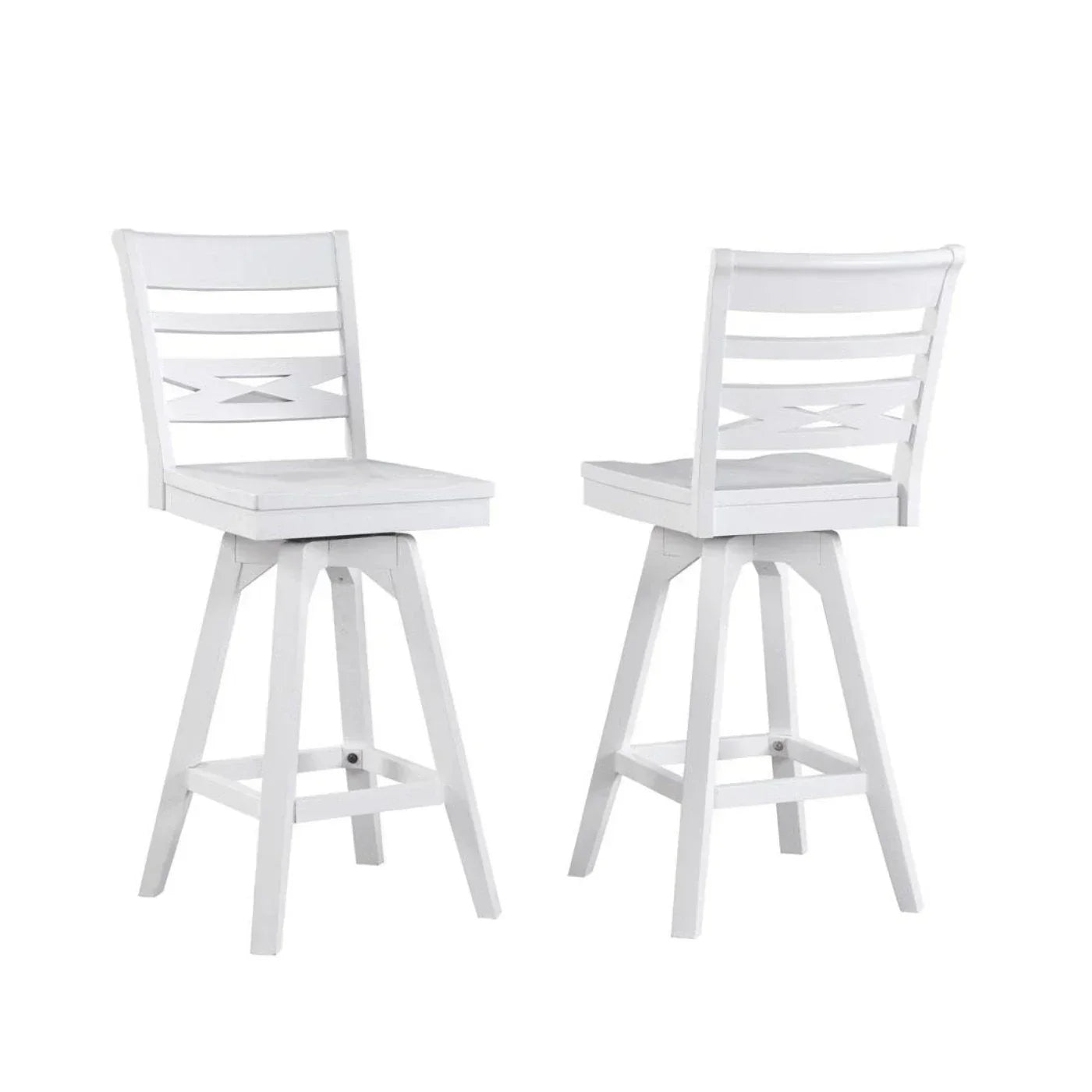ECI Furniture Bianca Asbury Swivel 30" Bar Stool with Wood Seat (Set of 2) - EC-1060-01-BS2