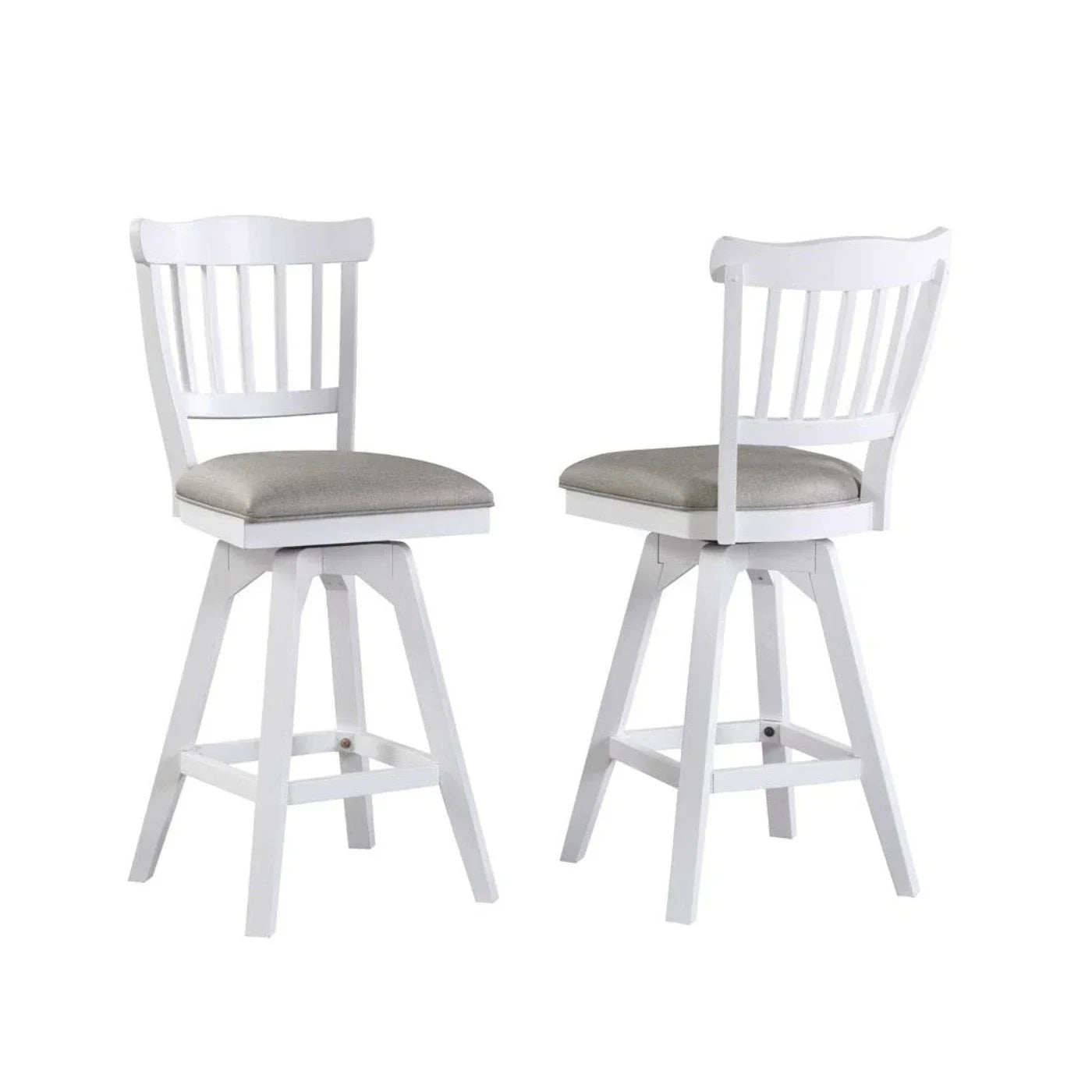 ECI Furniture Bianca Tulip Bar Swivel 30" Stool with Gray Vinyl Seat (Set of 2) - EC-1060-01-BS1