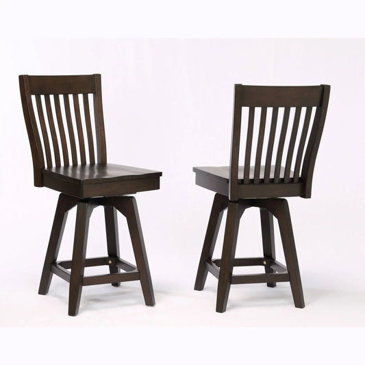 ECI Furniture Choices Slat Back Seat, Barstool Height Stool 2pcs - 0738-20-BS1