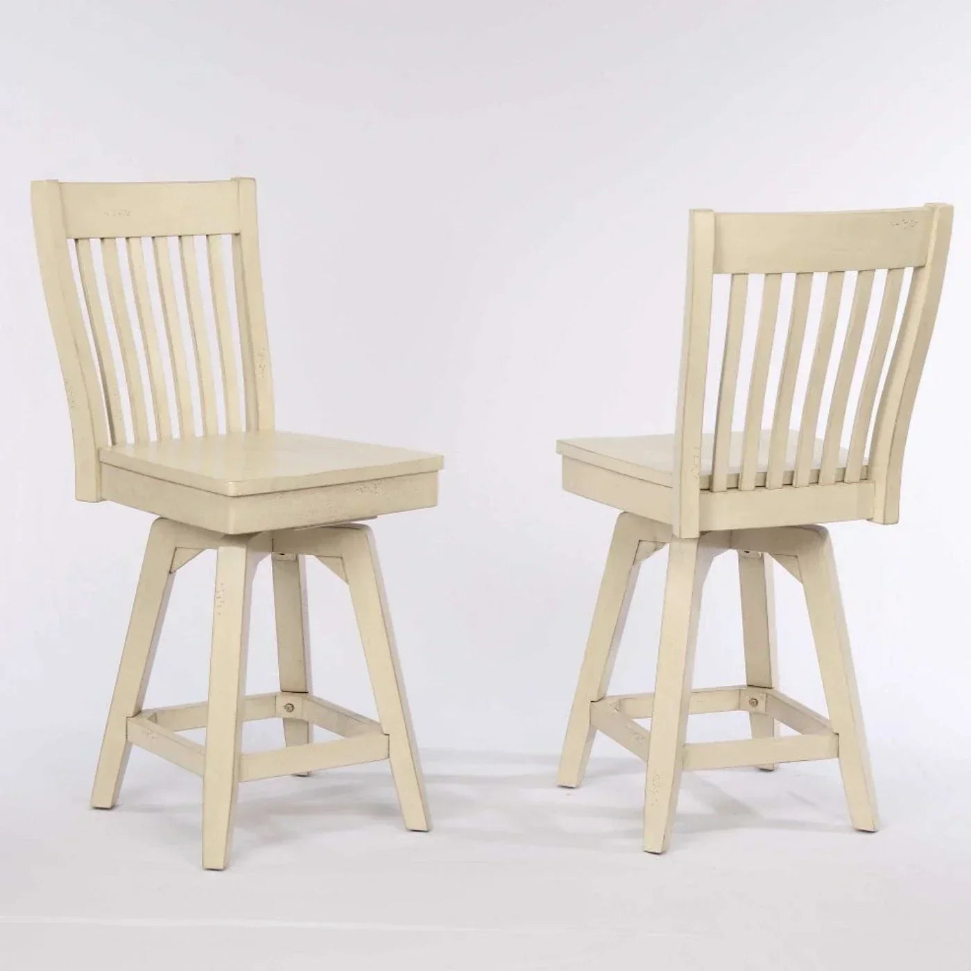 ECI Furniture Choices Slat Back Seat, Barstool Height Stool 2pcs - 0738-20-BS1