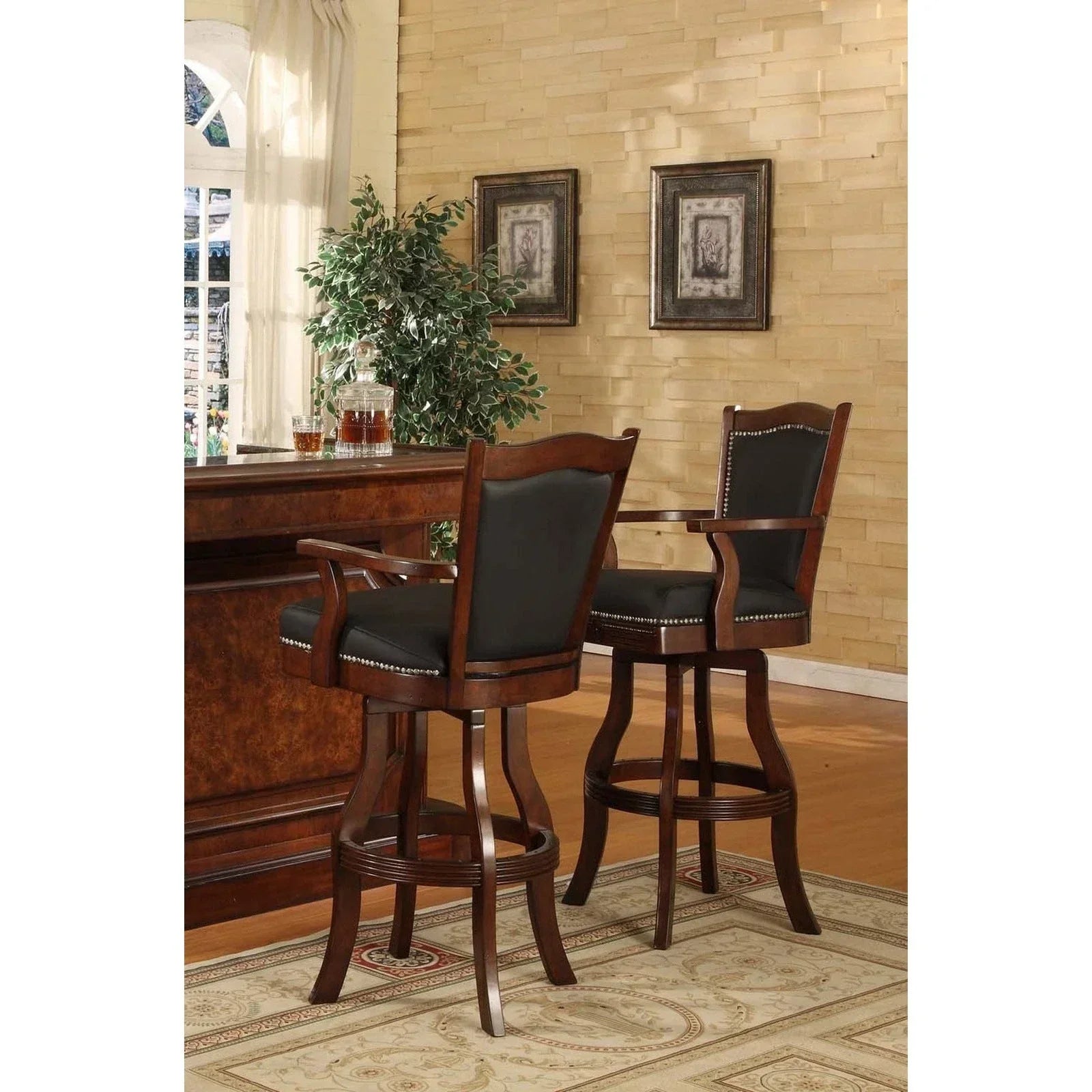 ECI Furniture 30 Leather Nail Head Barstool - EC-7040-35-BS-30