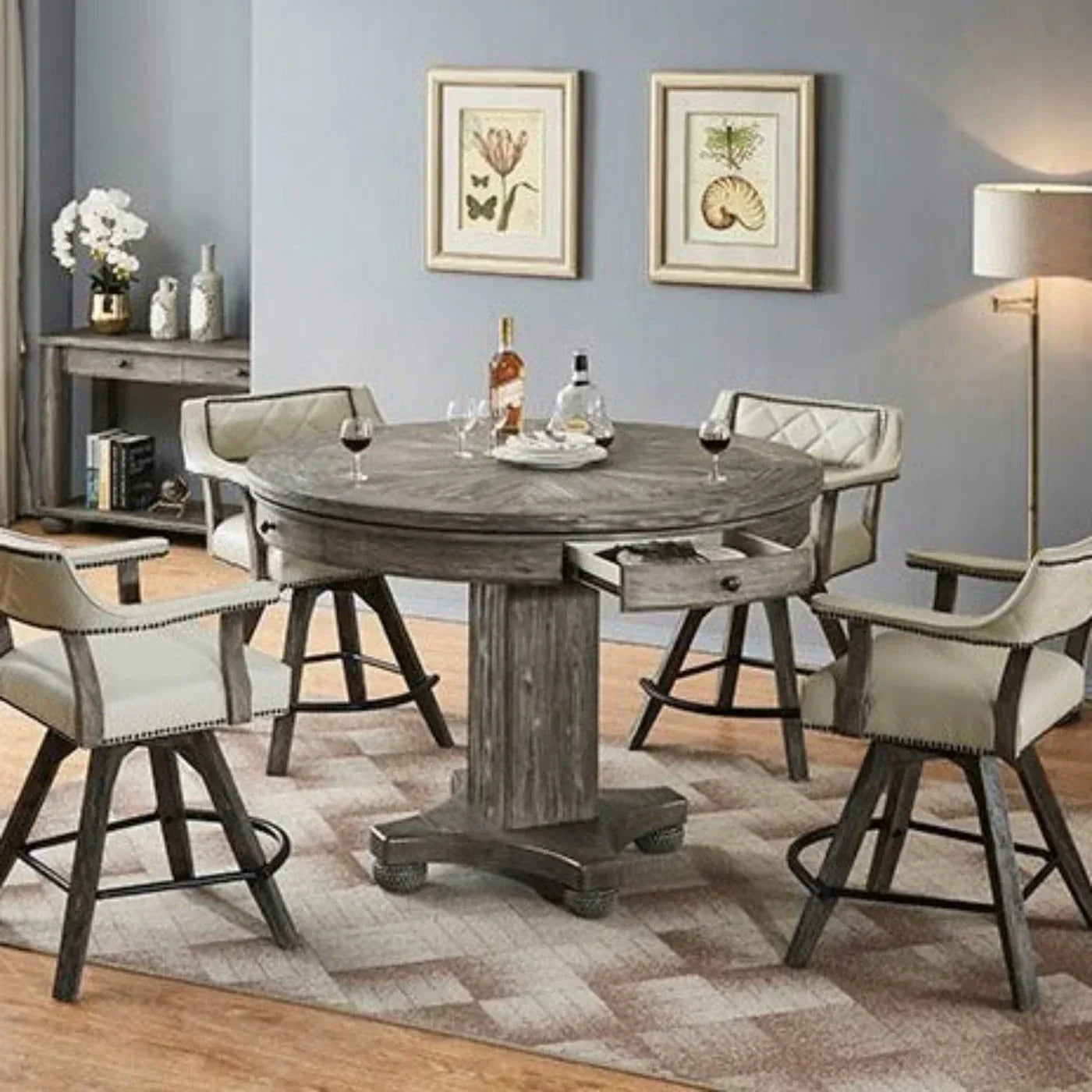 ECI Furniture Bianca Round Single Pedestal Dining Table - ECI-1060-01-RT-RP