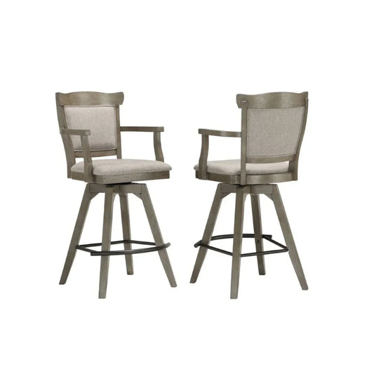 ECI Furniture Pine Crest Tulip Spectator Swivel Bar Stool With Upholstered Seat (Set of 2) - EC-1014-79-SBS3