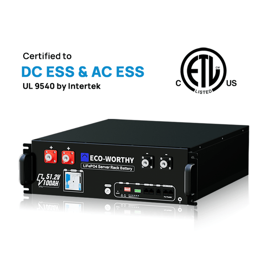 Eco-Worthy Cubix100 48V 100Ah Server Rack Battery | Bluetooth & WiFi - GW-L12L100ACUB100-1