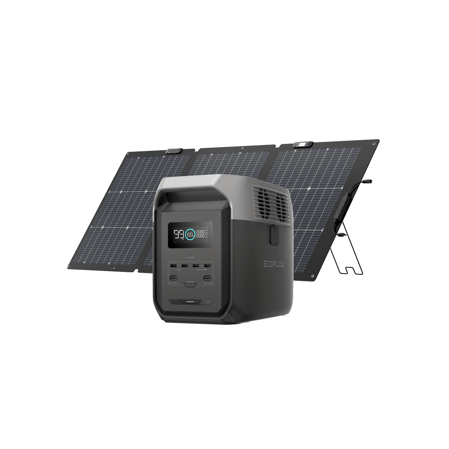 EcoFlow DELTA 3 1500 Solar Generator  -  DELTA1500-160W