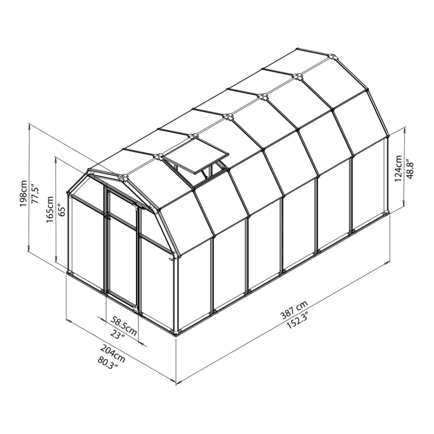 Rion EcoGrow 6' x 12' Greenhouse - HG7012