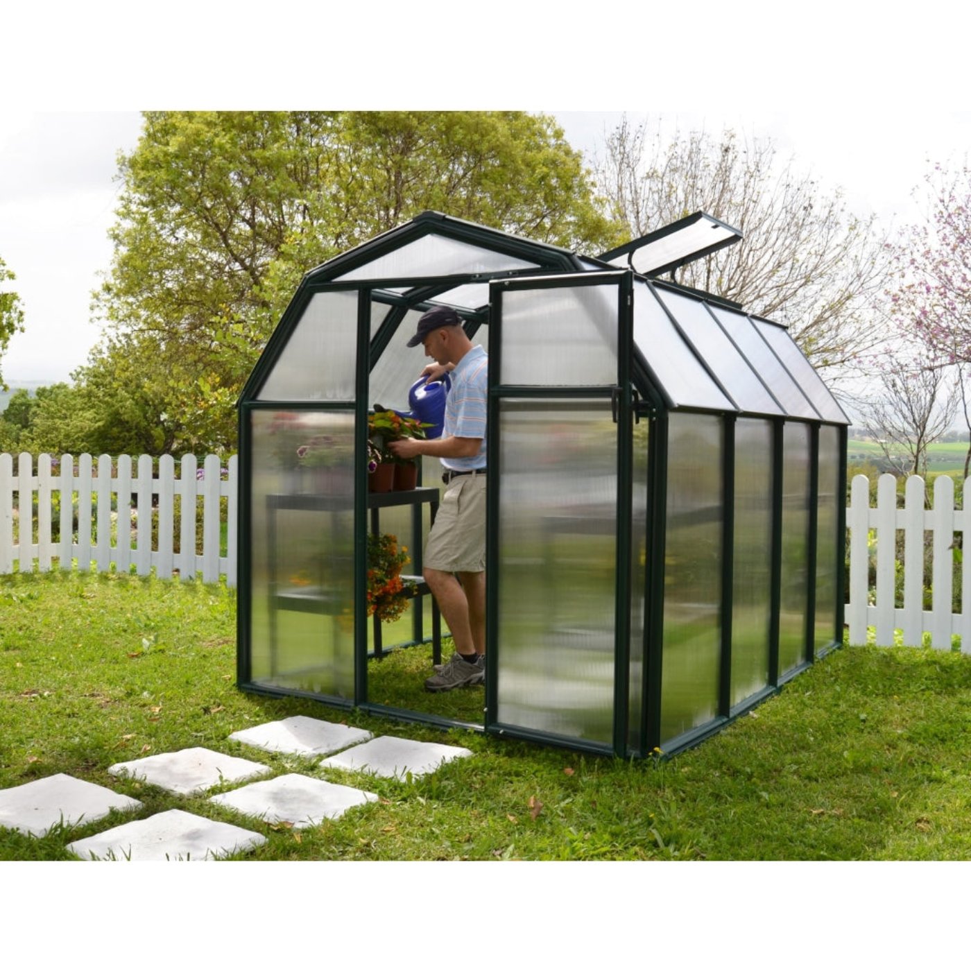 Rion EcoGrow 6' x 8' Greenhouse - HG7008