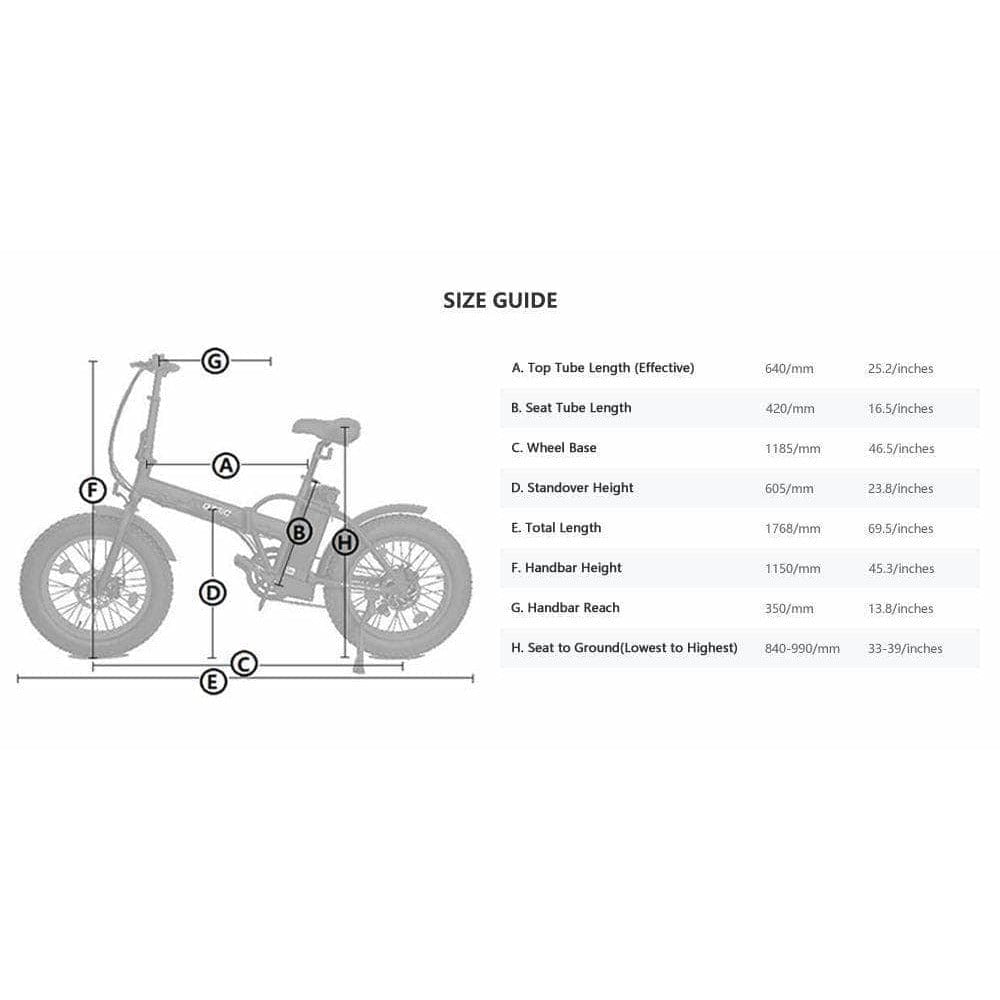 Ecotric 48V portable and folding fat ebike with LCD display - NS-NFAT20S900-MB