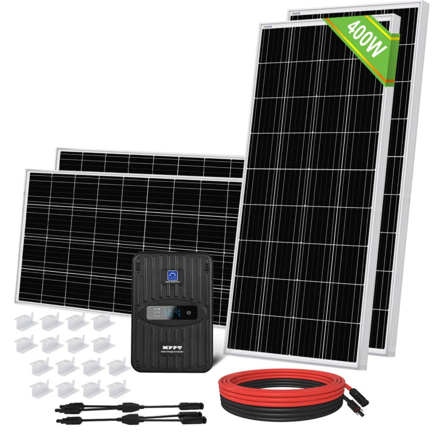 Eco-Worthy 400W 12V 4x100W Complete MPPT Off Grid Solar Kit