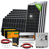 Eco-Worthy 1950W 24V 10x Bifacial 195W Complete MPPT Off Grid Solar Kit