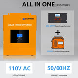 Eco-Worthy All-in-one Inverter Built in 5000W 48V Pure Sine Wave Inverter & 80A Controller for Off Grid System