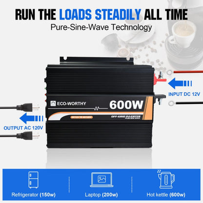 Eco-Worthy 500W 600W 12V 400W Wind+1/2x 100W Solar Solar Wind Hybrid Kit
