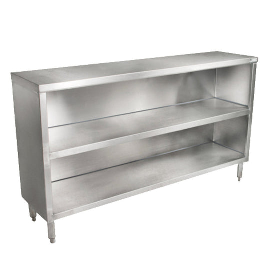 John Boos EDSC8-1872 Open Base 72" W x 18" D Dish Cabinet - JBEDSC81872