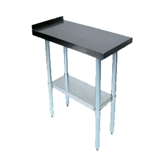 John Boos EFT8-3018SSK Stainless Steel Top & Undershelf 18"W x 30"D Filler Table - JBEFT83018SSK