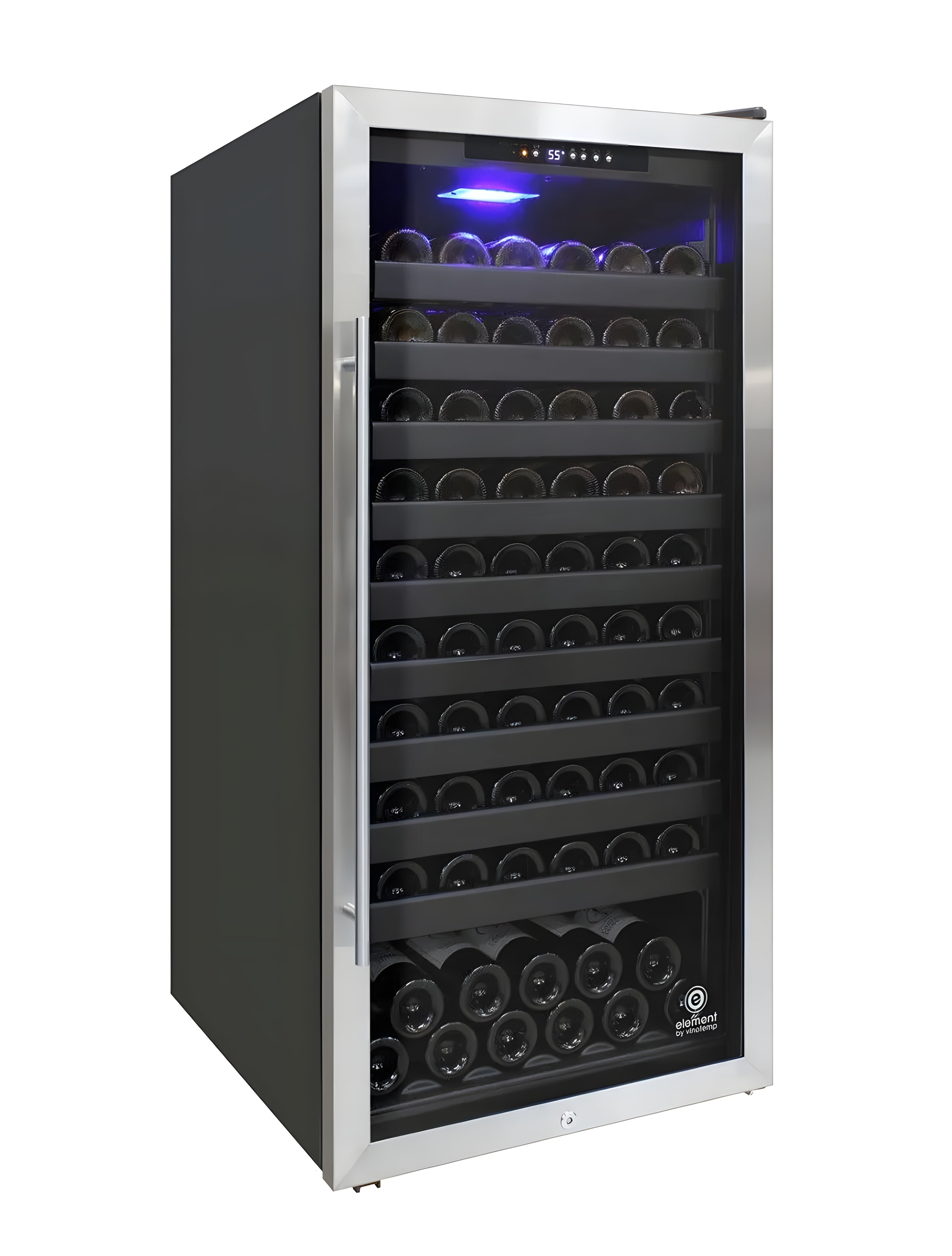 Vinotemp 114-Bottle Freestanding Single-Zone Wine Cooler - EL-100SBB