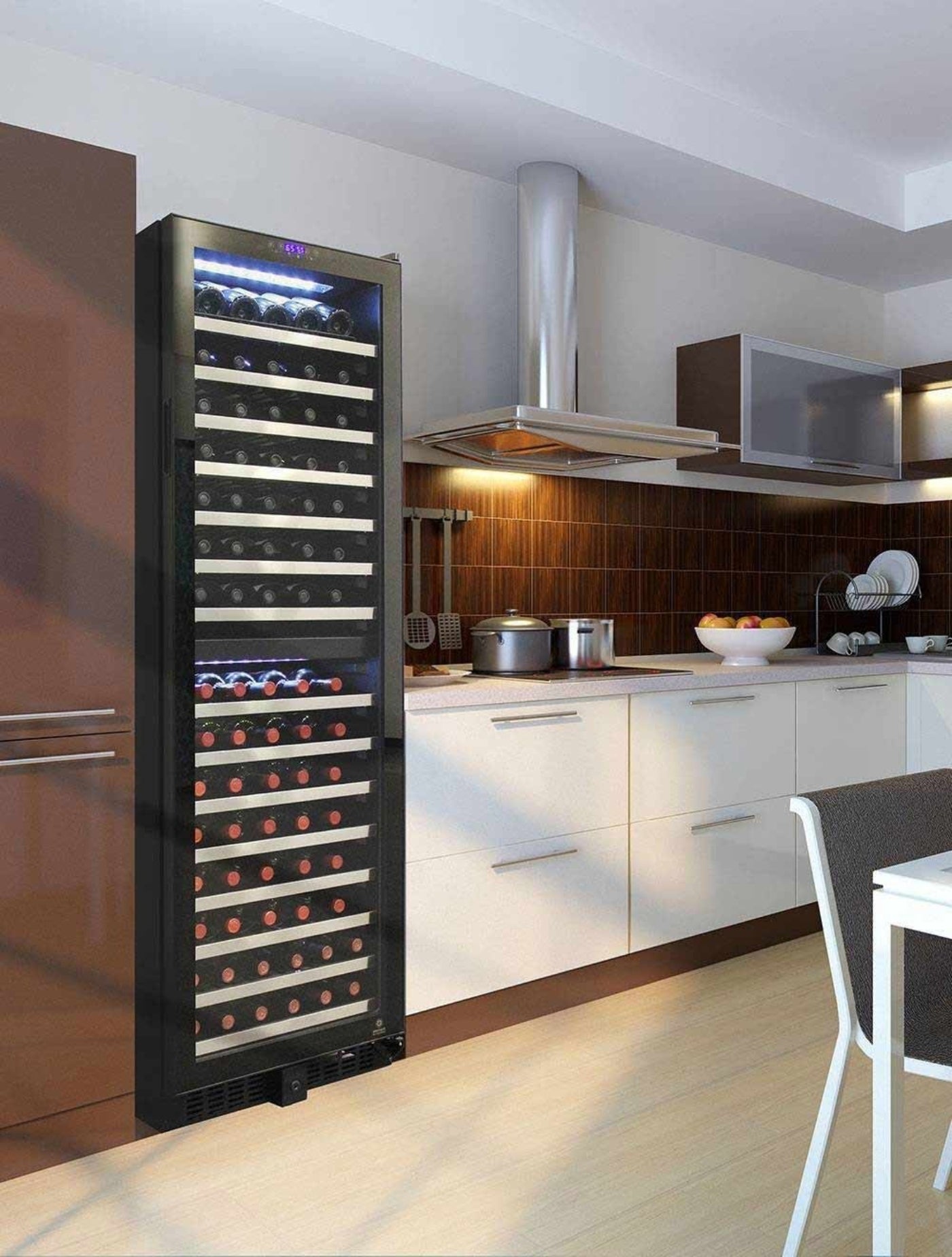 Vinotemp 155-Bottle Dual-Zone Wine Cooler (Both Right or Left Hinge Options Available) - EL-142TSST