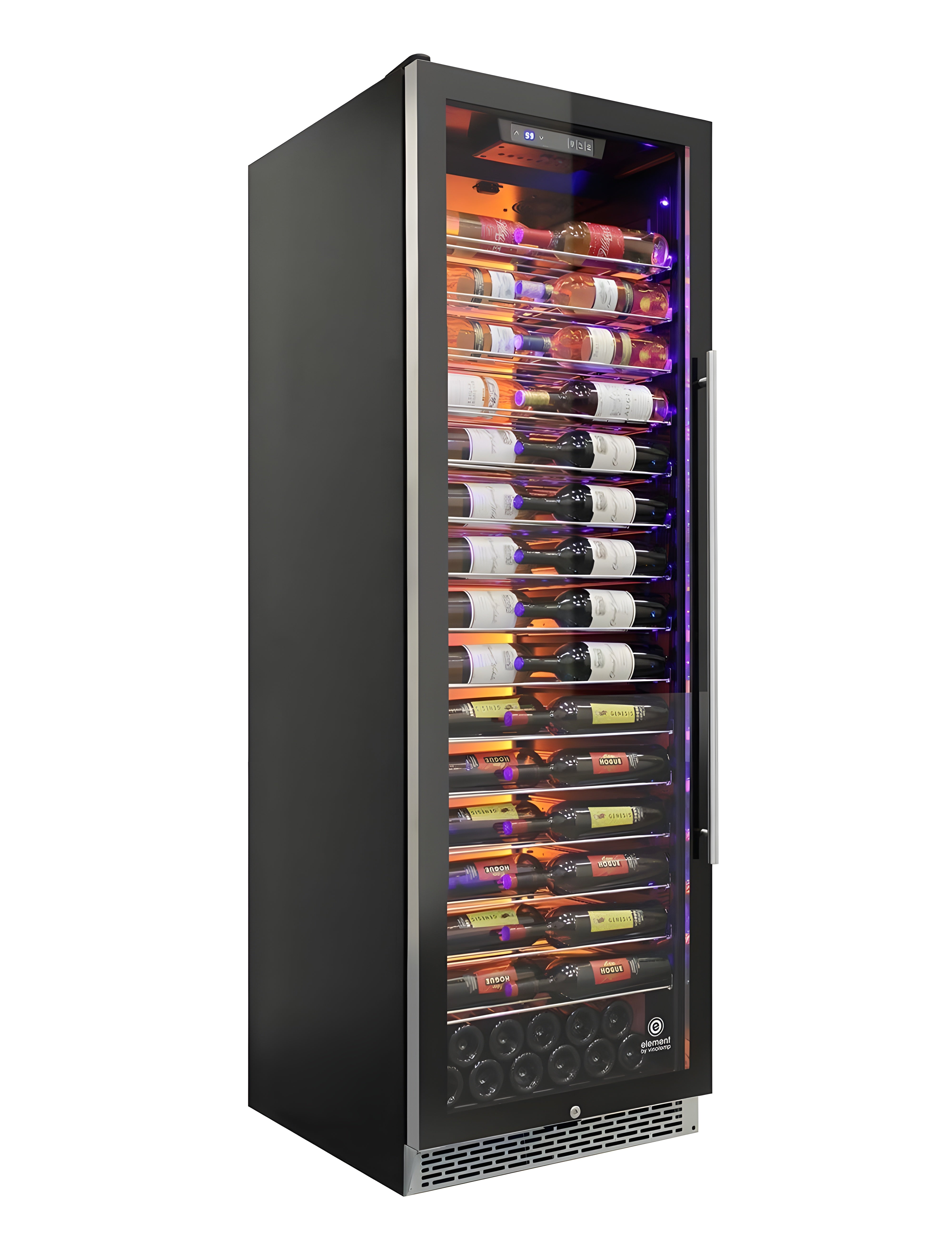 Vinotemp Private Reserve Series 141-Bottle Backlit Panel Commercial 168 Single-Zone Wine Cooler (Left Hinge) - EL-168COMM-L