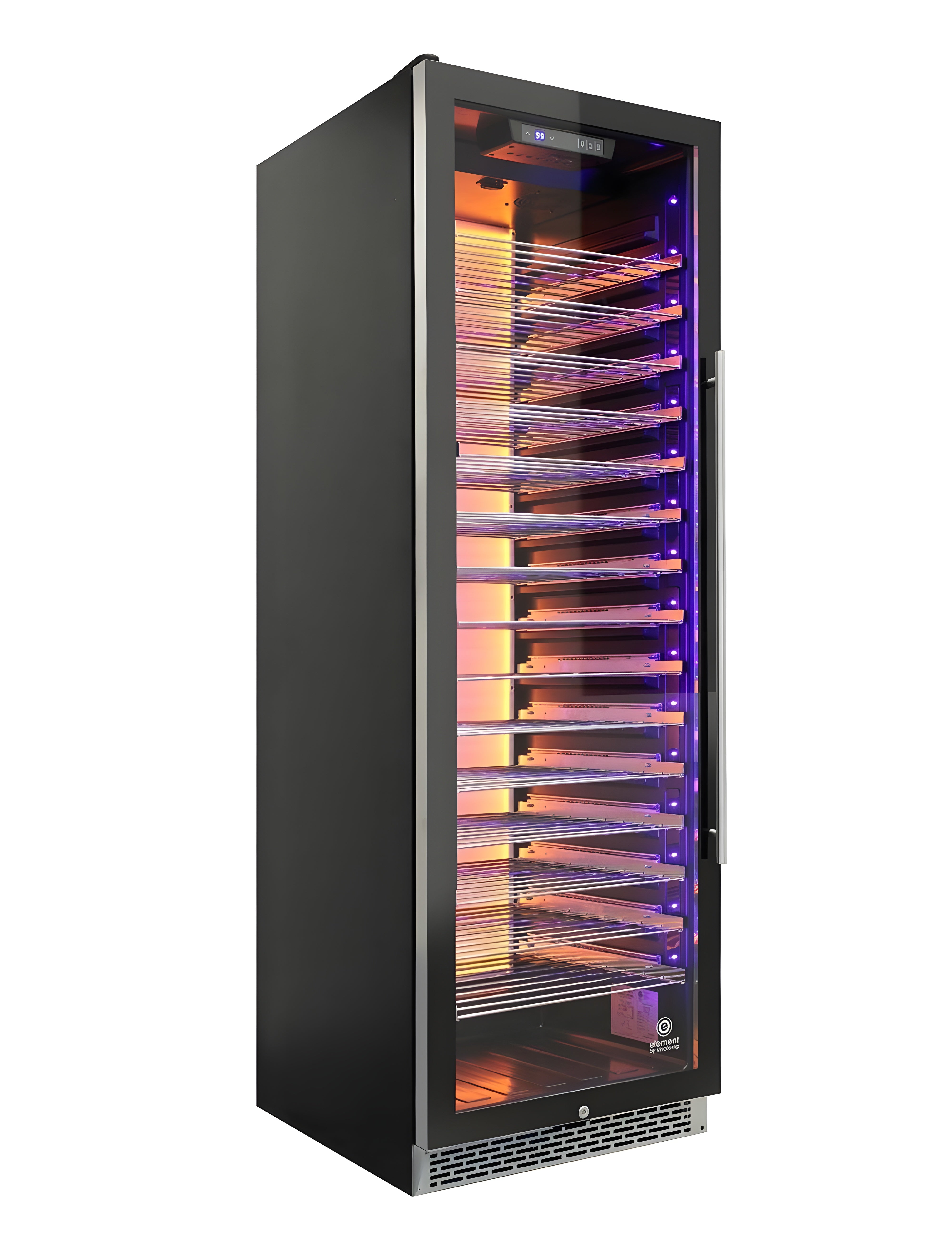 Vinotemp Private Reserve Series 141-Bottle Backlit Panel Commercial 168 Single-Zone Wine Cooler (Left Hinge) - EL-168COMM-L