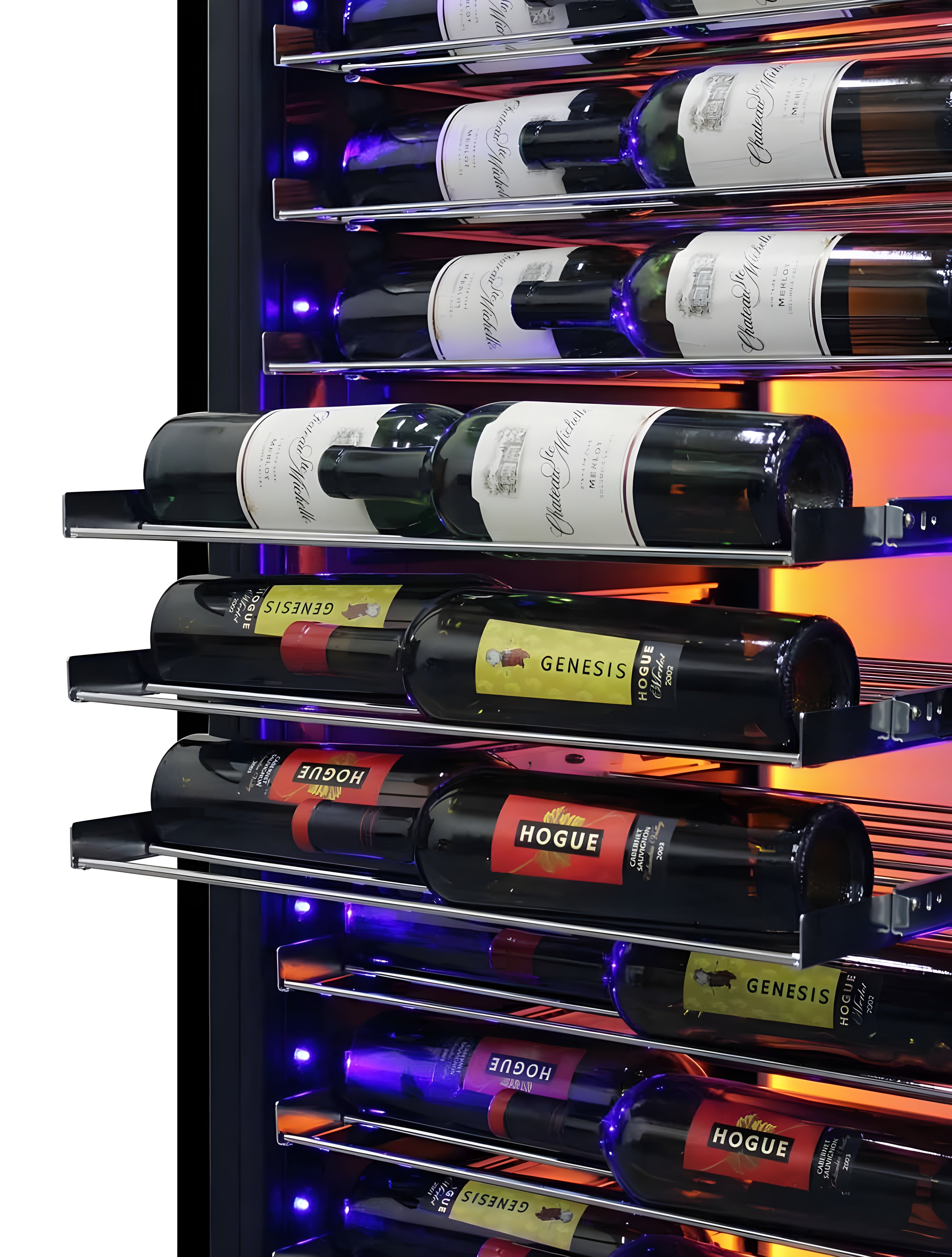 Vinotemp Private Reserve Series 141-Bottle Backlit Panel Commercial 168 Single-Zone Wine Cooler (Left Hinge) - EL-168COMM-L