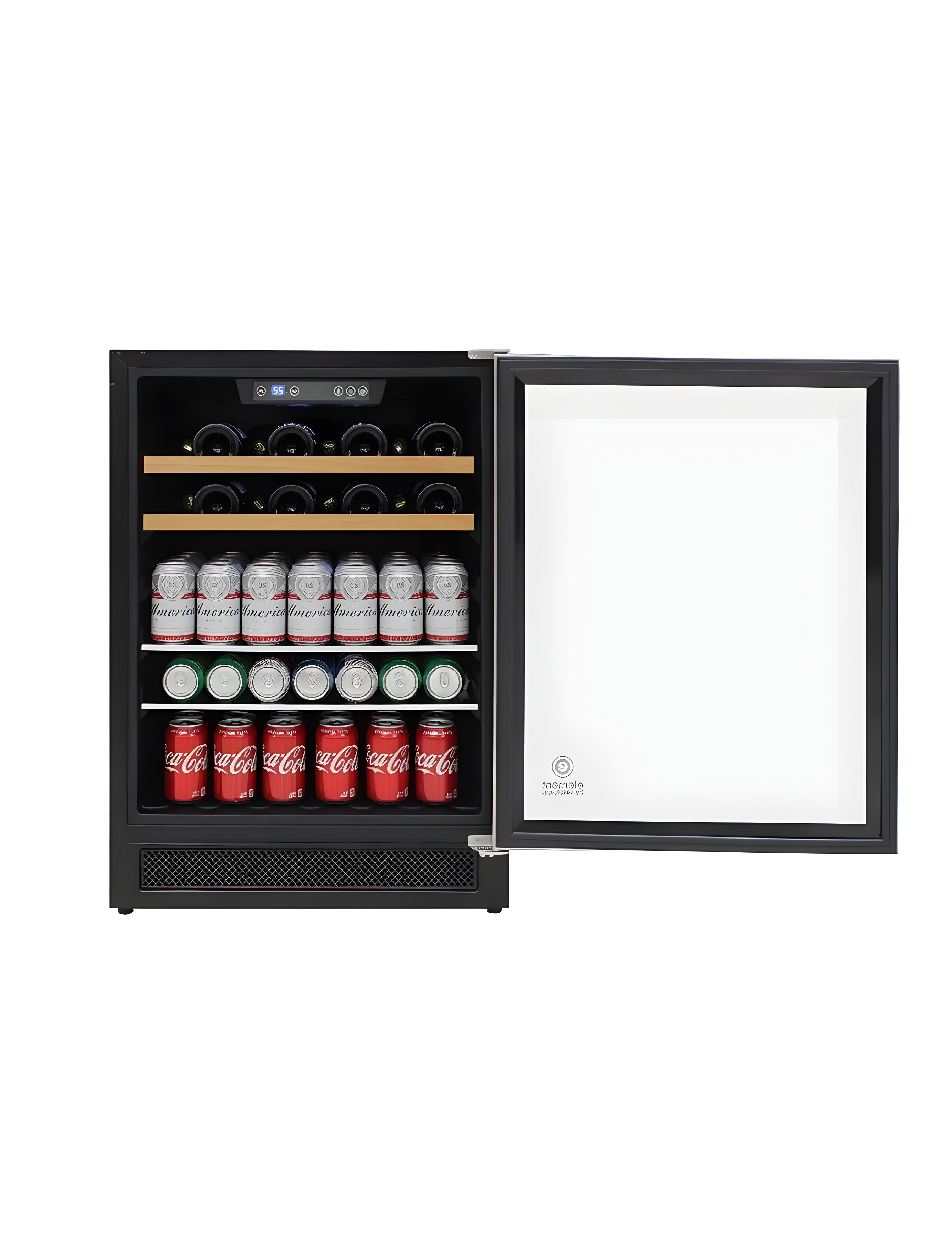 Vinotemp 24-Inch Wine & Beverage Cooler with Top Handle - EL-24THWB