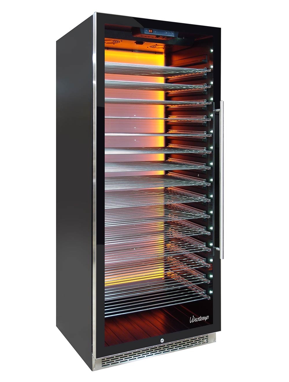 Vinotemp Private Reserve Series 188-Bottle Backlit Panel Commercial 300 Wine Cooler (Left Hinge) - EL-300COMM-L