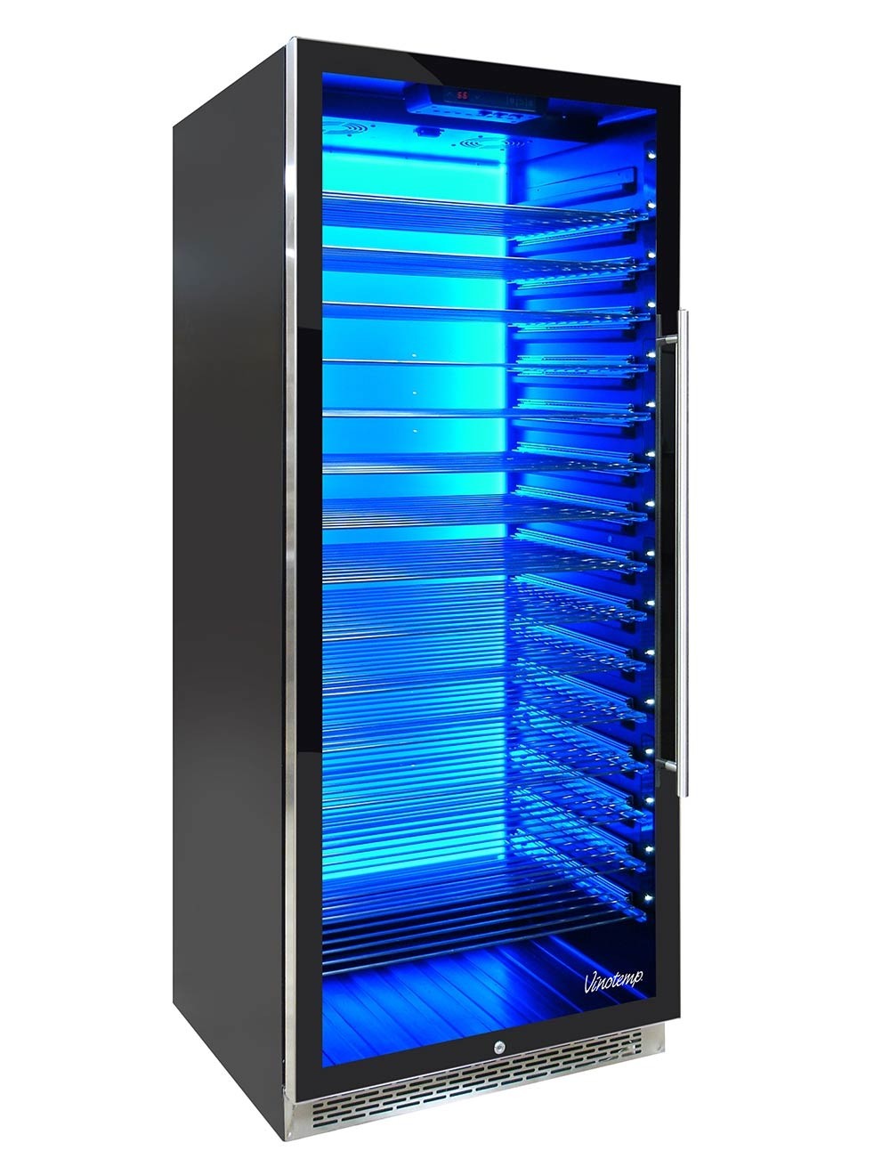 Vinotemp Private Reserve Series 188-Bottle Backlit Panel Commercial 300 Wine Cooler (Left Hinge) - EL-300COMM-L