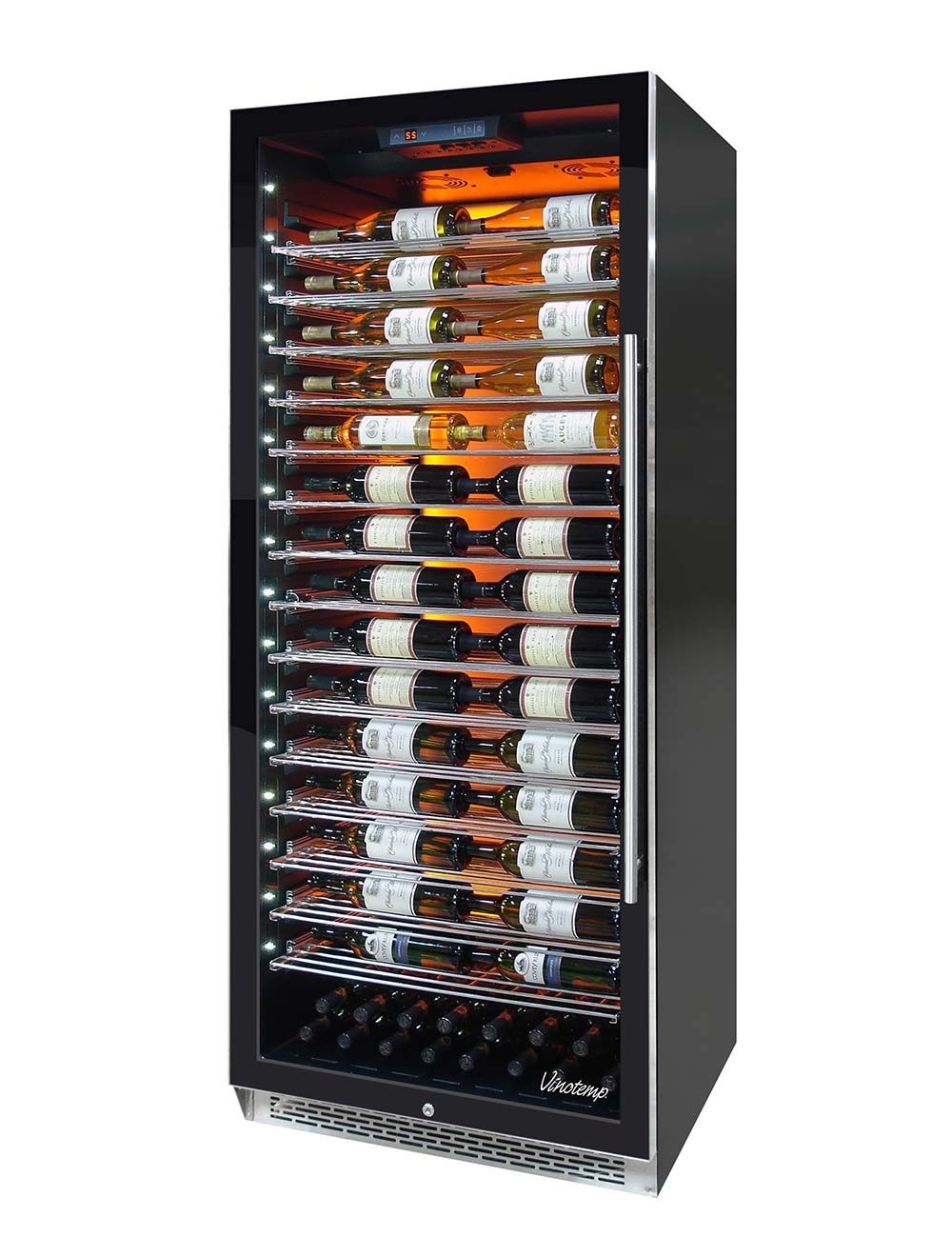 Vinotemp Private Reserve Series 188-Bottle Backlit Panel Commercial 300 Wine Cooler (Left Hinge) - EL-300COMM-L