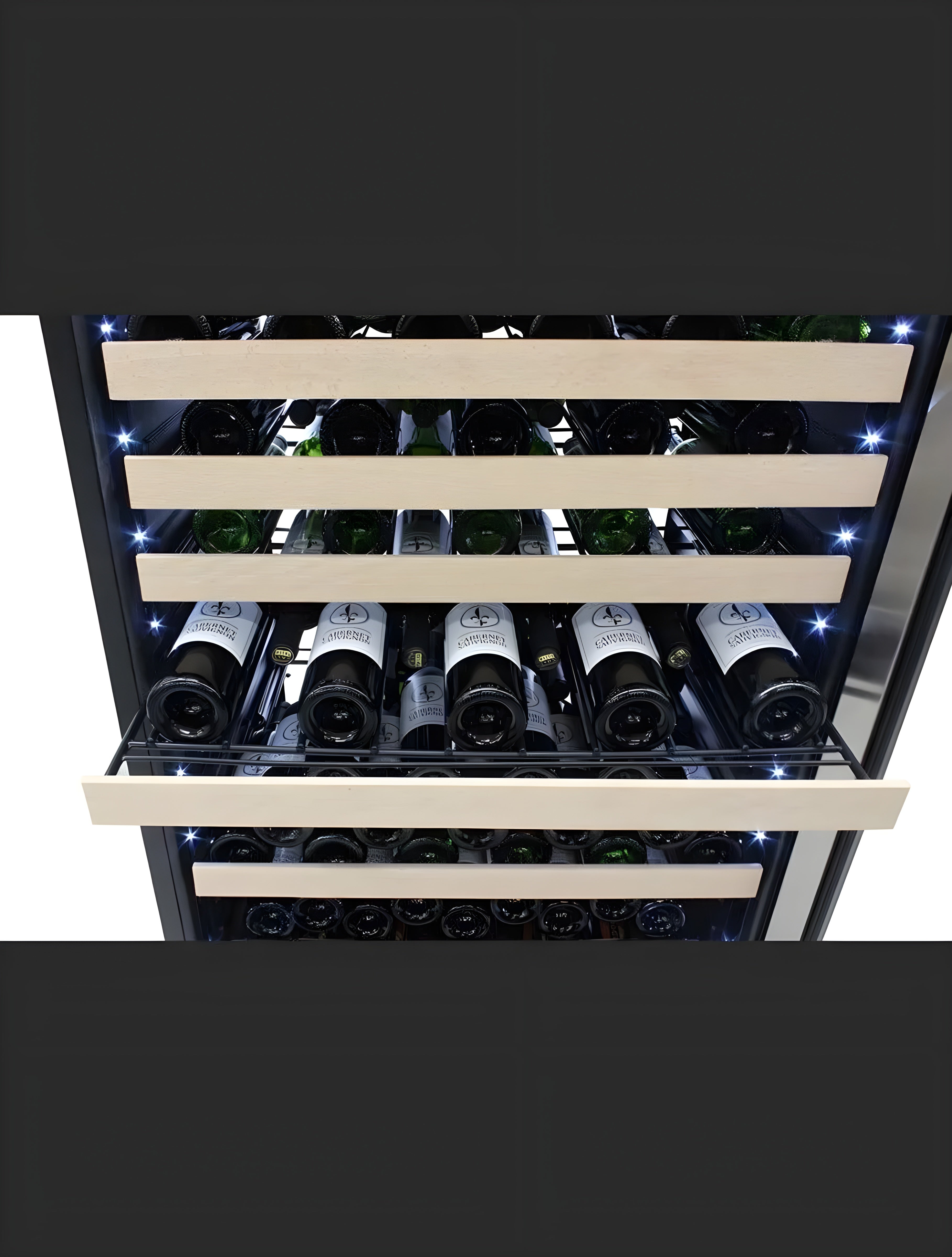 Vinotemp 173-Bottle White Backlit Panel Commercial Single-Zone Wine Cooler - EL-300DSWL