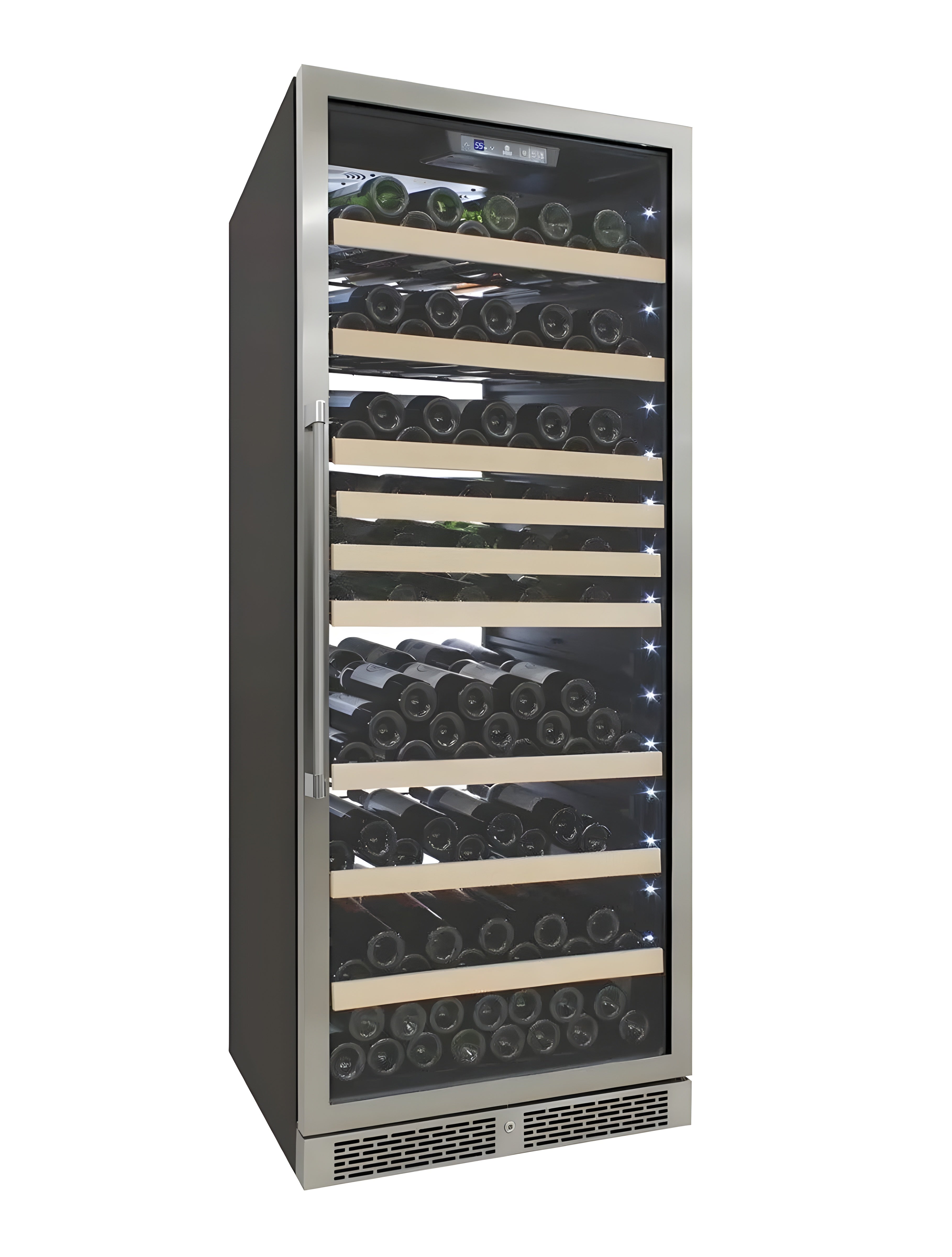 Vinotemp 173-Bottle White Backlit Panel Commercial Single-Zone Wine Cooler - EL-300DSWL