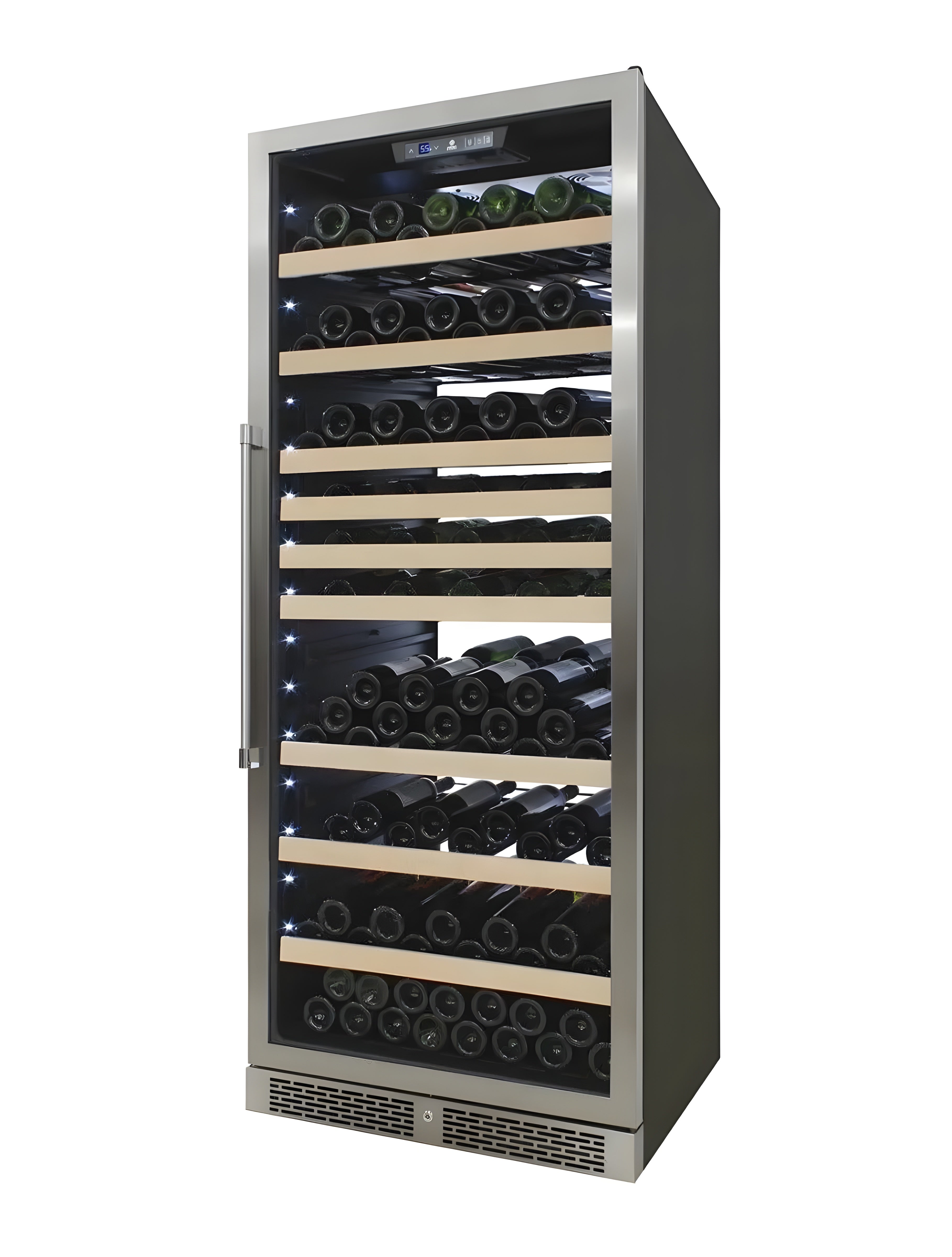 Vinotemp 173-Bottle White Backlit Panel Commercial Single-Zone Wine Cooler - EL-300DSWL