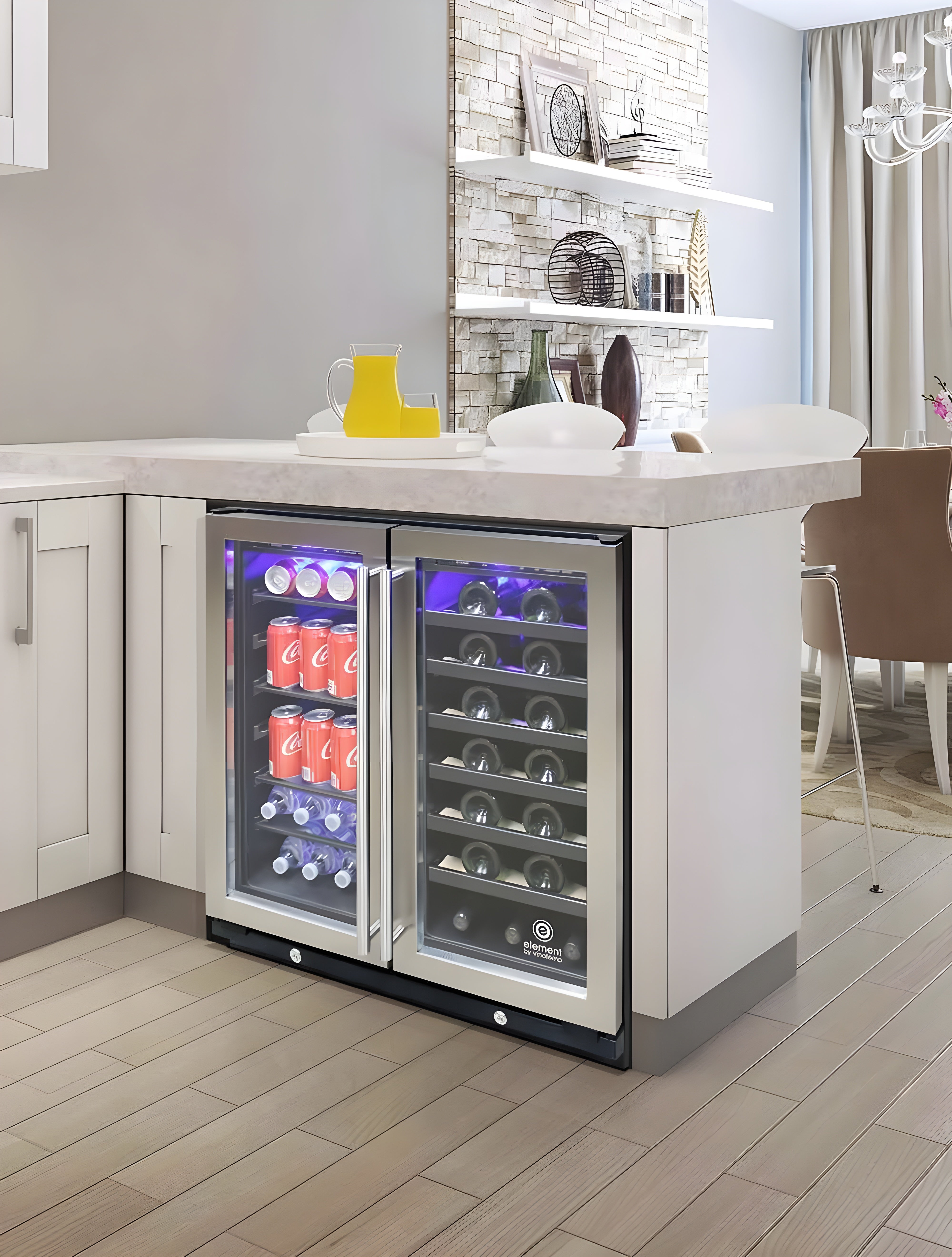 Vinotemp 30-Inch Wine & Beverage Cooler - EL-30SWCB2D