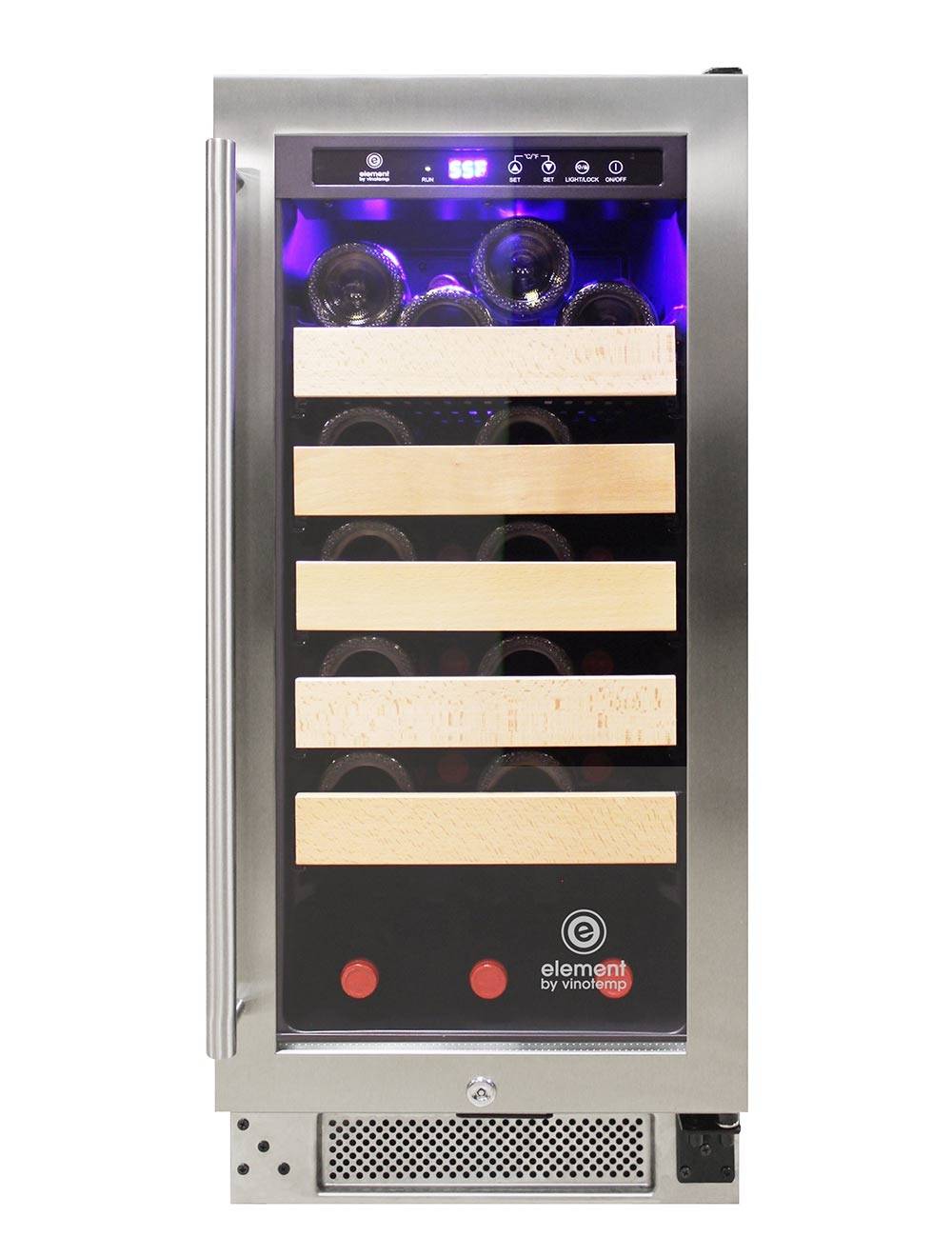 Vinotemp Connoisseur Series 33 Single-Zone Wine Cooler - EL-33WCST