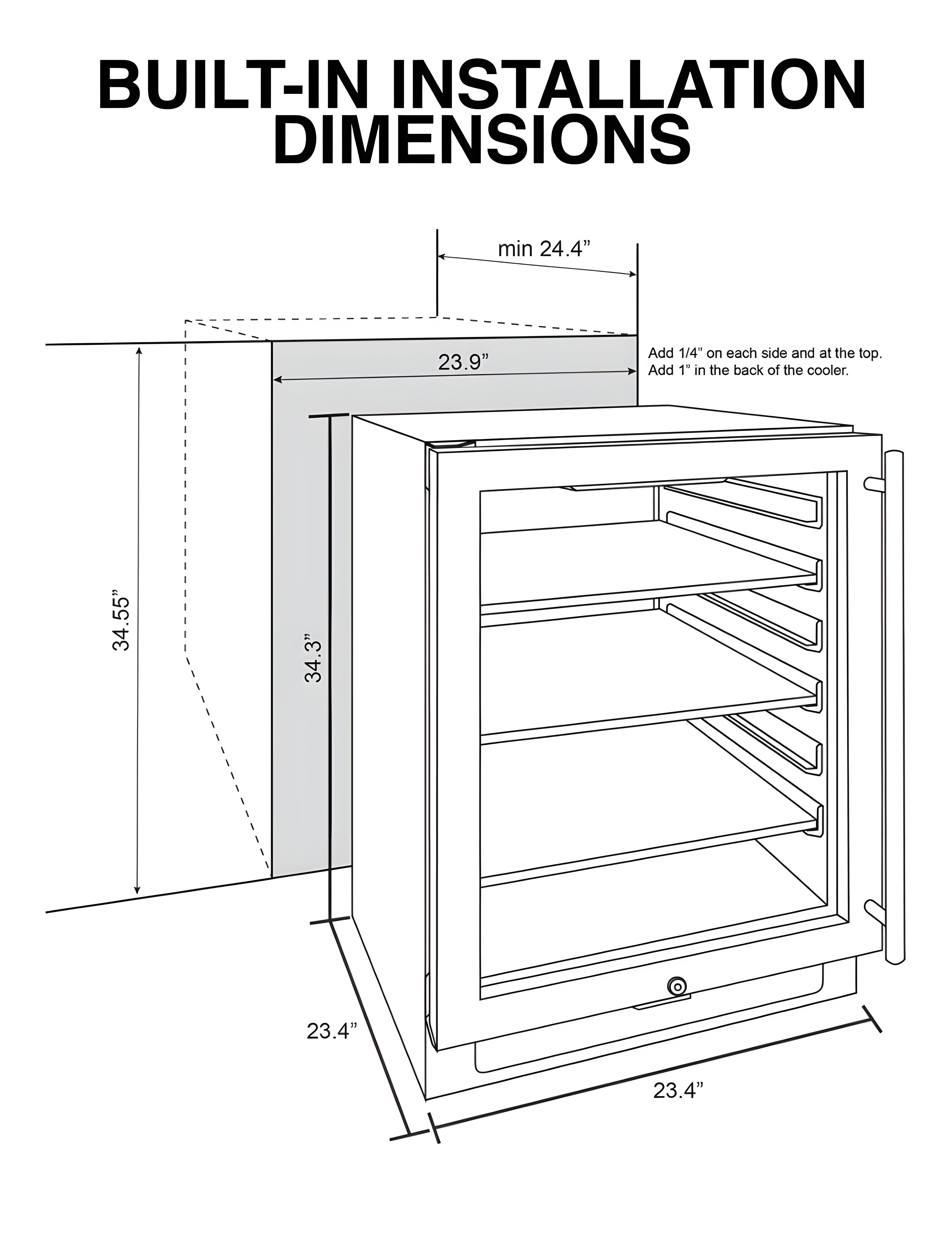 Vinotemp Connoisseur Series 46 Single-Zone Beverage Cooler (Left Hinge) - EL-46WCBC-L